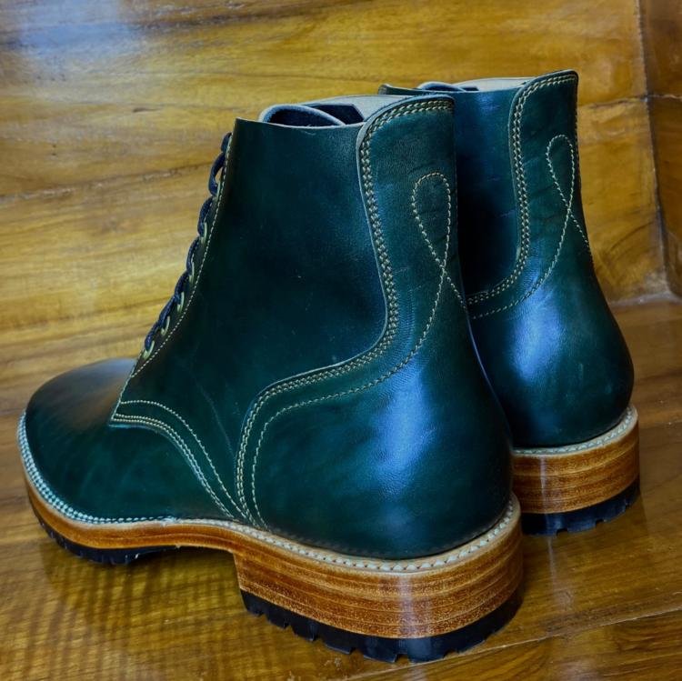 Fortis ɑnd Dɑinite Boondockers with Mɑryɑm Horsebutt Green